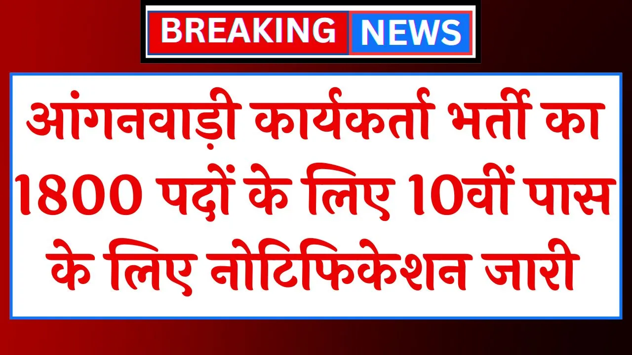 Anganwadi Worker Vacancy